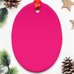 A Pink Background With A Black Border Ornament (oval)