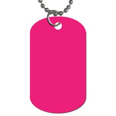 A Pink Background With A Black Border Dog Tag (one Side) by catchydesignhill