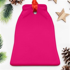 A Pink Background With A Black Border Ornament (bell)