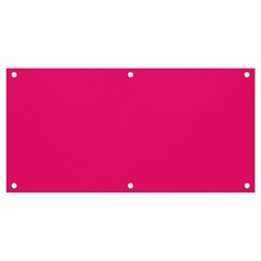 A Pink Background With A Black Border Banner And Sign 4  X 2  by catchydesignhill