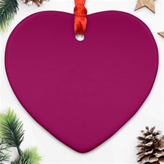 A Pink Background With A White Border Heart Ornament (two Sides) by catchydesignhill