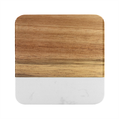 A Pink Background With A White Border Marble Wood Coaster (square) by catchydesignhill