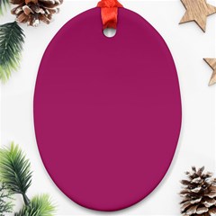 A Pink Background With A White Border Ornament (oval)