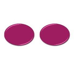 A Pink Background With A White Border Cufflinks (oval) by catchydesignhill