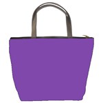 A Purple Background With A White Border Bucket Bag Back