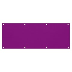 A Purple Background With A White Border Banner And Sign 8  X 3  by catchydesignhill