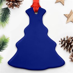 An Airplane Flying In The Sky With A Blue Background Christmas Tree Ornament (two Sides)