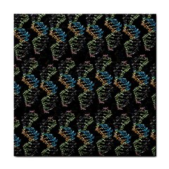 Multicolored Dna Strand Art Tile Coaster by ExtraGoodSauce