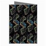 Multicolored DNA Strand Art Greeting Card Right