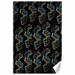 Multicolored Dna Strand Art Canvas 24  X 36  by ExtraAwesomeSauce