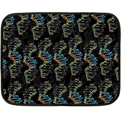 Multicolored Dna Strand Art Fleece Blanket (mini) by ExtraGoodSauce