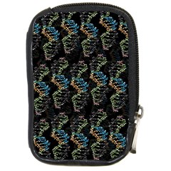 Multicolored Dna Strand Art Compact Camera Leather Case by ExtraGoodSauce