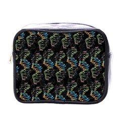 Multicolored Dna Strand Art Mini Toiletries Bag (one Side) by ExtraGoodSauce