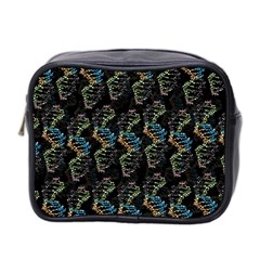 Multicolored Dna Strand Art Mini Toiletries Bag (two Sides) by ExtraGoodSauce