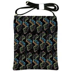 Multicolored Dna Strand Art Shoulder Sling Bag by ExtraGoodSauce