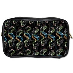 Multicolored Dna Strand Art Toiletries Bag (two Sides) by ExtraGoodSauce