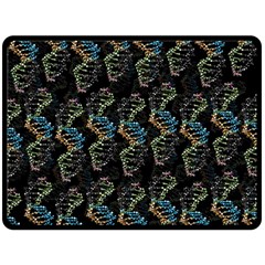 Multicolored Dna Strand Art Fleece Blanket (large) by ExtraGoodSauce