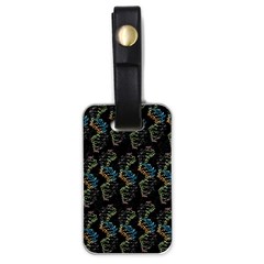 Multicolored Dna Strand Art Luggage Tag (one Side) by ExtraGoodSauce