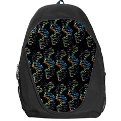 Multicolored Dna Strand Art Backpack Bag by ExtraGoodSauce