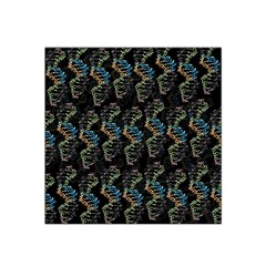 Multicolored Dna Strand Art Satin Bandana Scarf 22  X 22  by ExtraGoodSauce