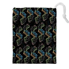 Multicolored Dna Strand Art Drawstring Pouch (5xl) by ExtraAwesomeSauce