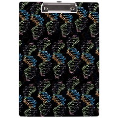 Multicolored Dna Strand Art A4 Acrylic Clipboard by ExtraGoodSauce