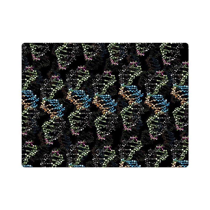 Multicolored DNA Strand Art Premium Plush Fleece Blanket (Mini)