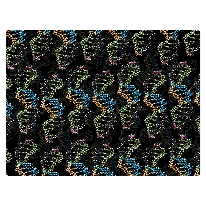 Multicolored DNA Strand Art Premium Plush Fleece Blanket (Extra Small)