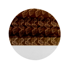 Multicolored Dna Strand Art Marble Wood Coaster (round)