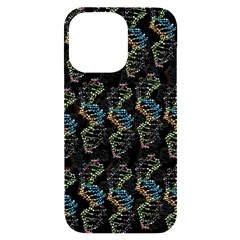 Multicolored Dna Strand Art Iphone 14 Pro Max Black Uv Print Case by ExtraGoodSauce