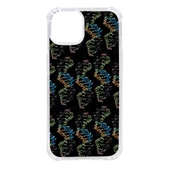 Multicolored Dna Strand Art Iphone 14 Tpu Uv Print Case by ExtraGoodSauce