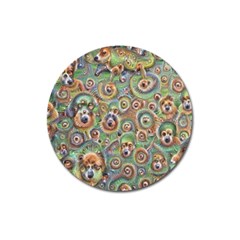 Surreal Abstract Early Ai Art Magnet 3  (round) by ExtraGoodSauce