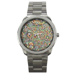 Surreal Abstract Early Ai Art Sport Metal Watch by ExtraGoodSauce