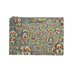 Surreal Abstract Early Ai Art Cosmetic Bag (large) by ExtraGoodSauce