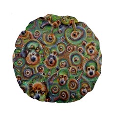 Surreal Abstract Early Ai Art Standard 15  Premium Round Cushions by ExtraAwesomeSauce