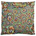 Surreal Abstract Early AI Art Large Premium Plush Fleece Cushion Case (Two Sides) Front