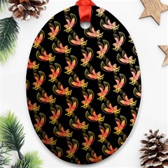 Regal Eagle Pattern Ornament (oval) by ExtraGoodSauce