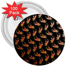 Regal Eagle Pattern 3  Buttons (100 Pack)  by ExtraAwesomeSauce