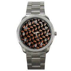 Regal Eagle Pattern Sport Metal Watch by ExtraAwesomeSauce