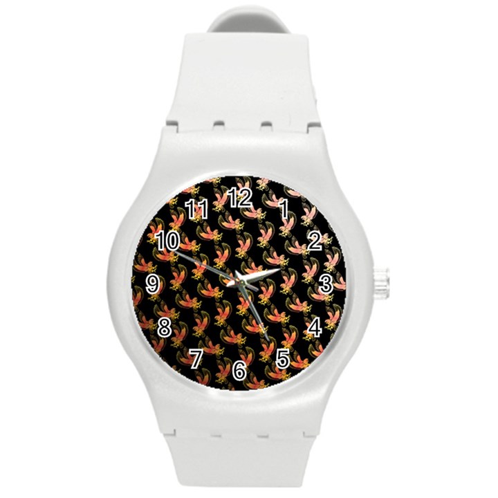 Regal Eagle Pattern Round Plastic Sport Watch (M)