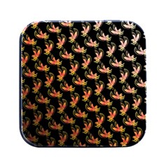 Regal Eagle Pattern Square Metal Box (black) by ExtraGoodSauce