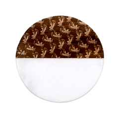 Regal Eagle Pattern Classic Marble Wood Coaster (round)  by ExtraGoodSauce