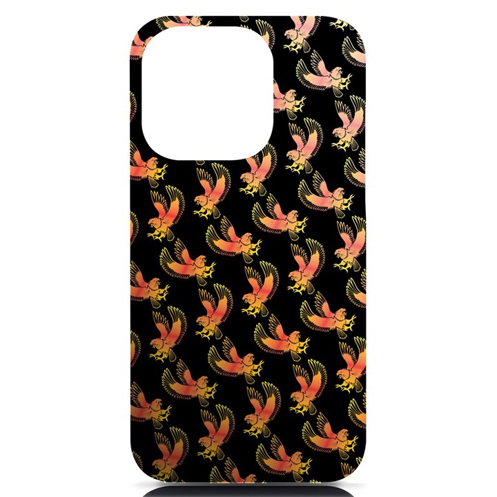 Regal Eagle Pattern iPhone 14 Pro Black UV Print Case