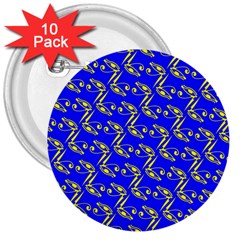 Eye Of Horus Pattern 3  Buttons (10 Pack)  by ExtraGoodSauce