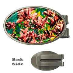 Abstract Floral Artwork Money Clips (oval)  by ExtraGoodSauce