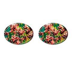 Abstract Floral Artwork Cufflinks (oval) by ExtraGoodSauce