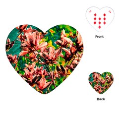 Abstract Floral Artwork Playing Cards Single Design (heart)