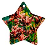 Abstract Floral Artwork Star Ornament (Two Sides) Front