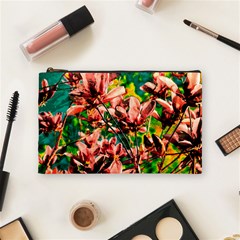 Abstract Floral Artwork Cosmetic Bag (medium) by ExtraGoodSauce