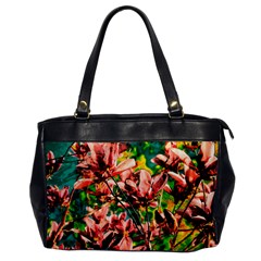 Abstract Floral Artwork Oversize Office Handbag by ExtraGoodSauce